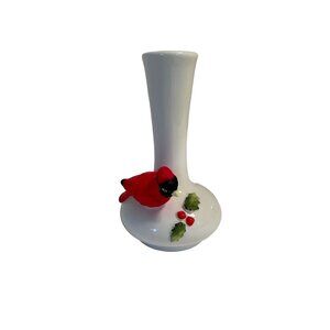 Cardinal Holiday Bud Vase - Vintage